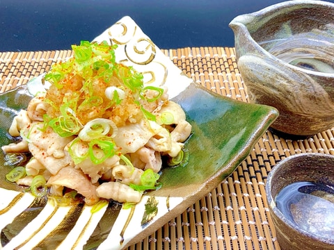 日本酒に合うおつまみ ポン酢でサッパリ鶏皮ポン酢 レシピ 作り方 By やっさん 楽天レシピ